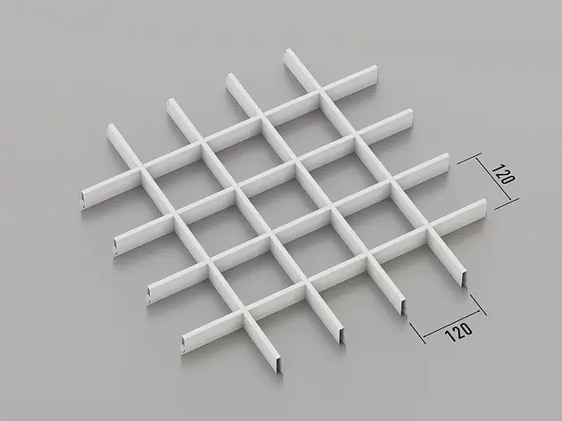 Підвісна стеля Грильято 120*120 Білий RAL 9003, фото 1