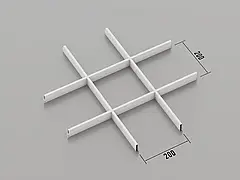 Підвісна стеля Грильято 200*200 Білий RAL 9003