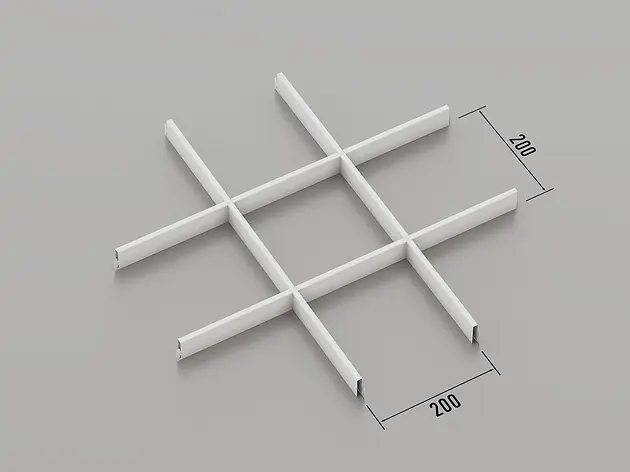Підвісна стеля Грильято 200*200 Білий RAL 9003, фото 1