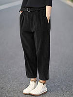 Жіночі теплі вельветові брюки на флісі великого розміру, фото 8