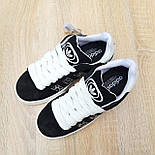 Жіночі кросівки Adidas Campus 00s leopard весна-осінь демісезонні (чорні). Живе фото. Адідас кампус, фото 4