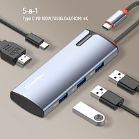 Док-станція 5в1 Type-C ColorWay CW-HUB01 PD Type-C/3*USB 3.0/HDMI 4K, фото 9