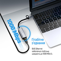 Адаптер мережевий ColorWay USB-A/USB-С 3.0 - RJ45 Gigabit Ethernet, фото 10