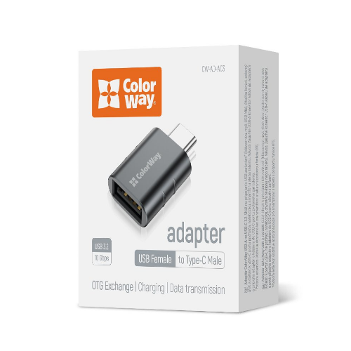 Адаптер перехідник Colorway USB-A to USB-C 3.2, фото 1