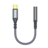 Адаптер перехідник ColorWay USB-C to 3.5 мм Female Audio 14 см сірий, фото 2