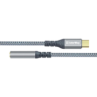 Адаптер перехідник ColorWay USB-C to 3.5 мм Female Audio 14 см сірий, фото 4
