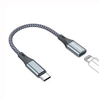 Адаптер перехідник ColorWay USB-C To Lightning 17.5 см сірий, фото 5