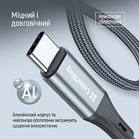 Адаптер перехідник ColorWay USB-C To Lightning 17.5 см сірий, фото 8