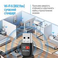 Адаптер СolorWay Wi-Fi 6 286 Мбіт/с, фото 6