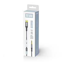 Адаптер-перехідник ColorWay USB-C to 3.5 mm mini-Jack 1.2 м сірий, фото 8