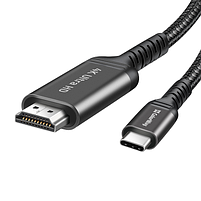Кабель ColorWay USB-C to HDMI 4K 60Hz 2m чорний, фото 6