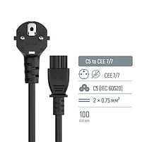 Кабель ColorWay живлення CEE7/7-C5, 1 м чорний, фото 4