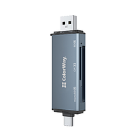 Кардрідер ColorWay USB 2.0/USB-C to CF/SD/MicroSD, фото 4
