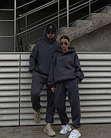 Парні костюми, жіночий + чоловічий, 42-46 і 48-50, чорний, графіт, темно-синій, тринити на флісі.