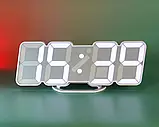 Електронний годинник LY 1089 Білий, настільний з будильником і термометром, фото 3