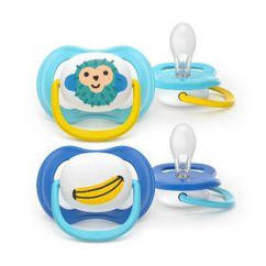 Пустушка Avent Ultra Air, 6-18 міс., 2 шт., дизайн для хлопчиків.