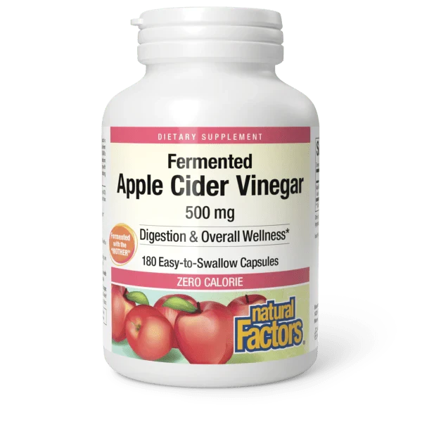 Natural Factors Apple Cider Vinegar 500 mg 180 капсул, фото 1