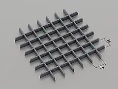 Підвісна стеля Грильято 86*86 Графіт RAL 7024