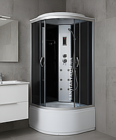 Гідромасажний бокс 90х90х210 см з електронікою душовий бокс розсувний на глибокому піддоні