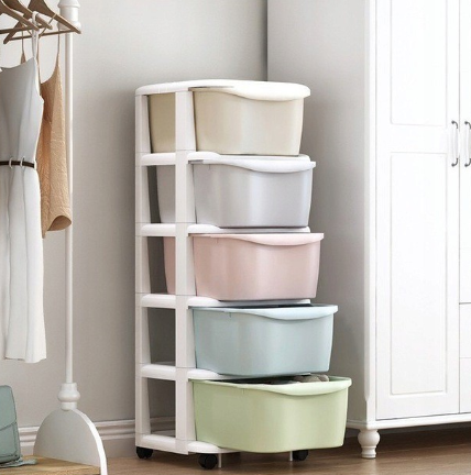 Пластиковий комод-органайзер для іграшок на колесах, фото 1