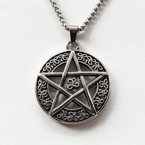 Кулон Пентаграма на ланцюжку, фото 1