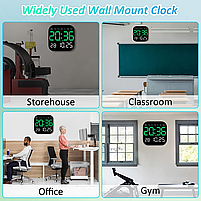 Годинник Deepfox DS-6650 LED цифровий електронний настінний Будильник Дата Температура 18,5х18,5см, фото 8