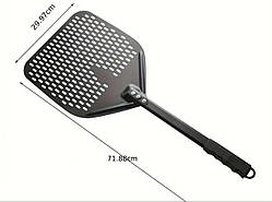 Лопата для піци перфорована 30х72 см алюмінієва з металевою ручкою (Польща)