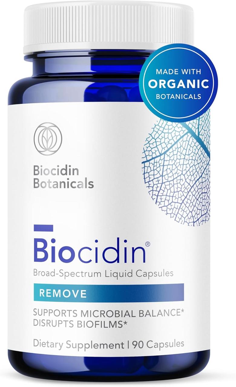 Biocidin Botanicals, Biocidin®, підтримка мікробіома, руйнування біоплівки, широкого спектру дії, 90 капсул, фото 1