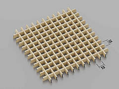 Підвісна стеля Грильято 50*50 світле дерево