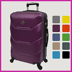 Валіза дорожня на колесах Bonro 2019 M середня бузкова пластикова з висувною ручкою і кодовим замком