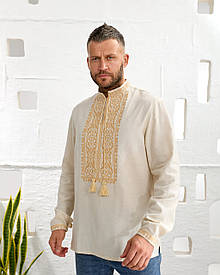 Вишиванка чоловіча "Миколай" "конопляний" льон