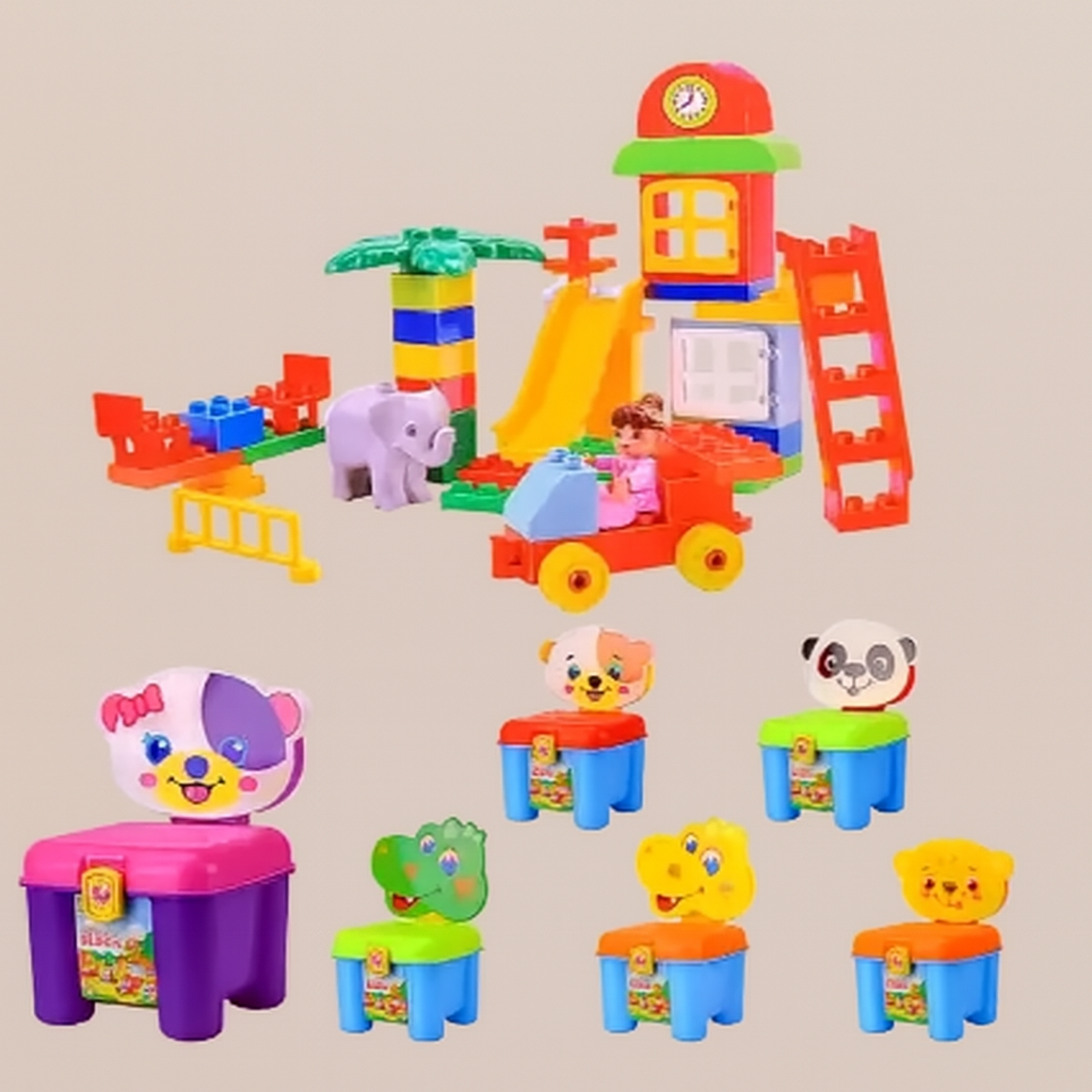 Конструктор для дітей Bambi «Зоопарк» — 46 деталей, набір з фігурками, фото 1