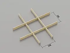 Підвісна стеля Грильято 200*200 Світле дерево