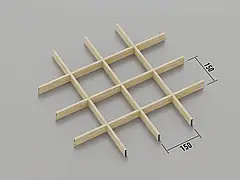 Підвісна стеля Грильято 150*150 Світле дерево