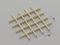 Підвісна стеля Грильято 120*120 Світле дерево