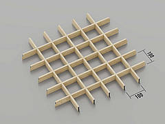 Підвісна стеля Грильято 100*100 світле дерево