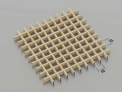 Підвісна стеля Грильято 60*60 світле дерево