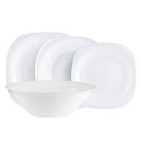Столовий сервіз Luminarc Carine White N2185, 19 предметів, на 6 персон