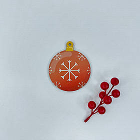 Дерев'яна новорічна іграшка, 8 см