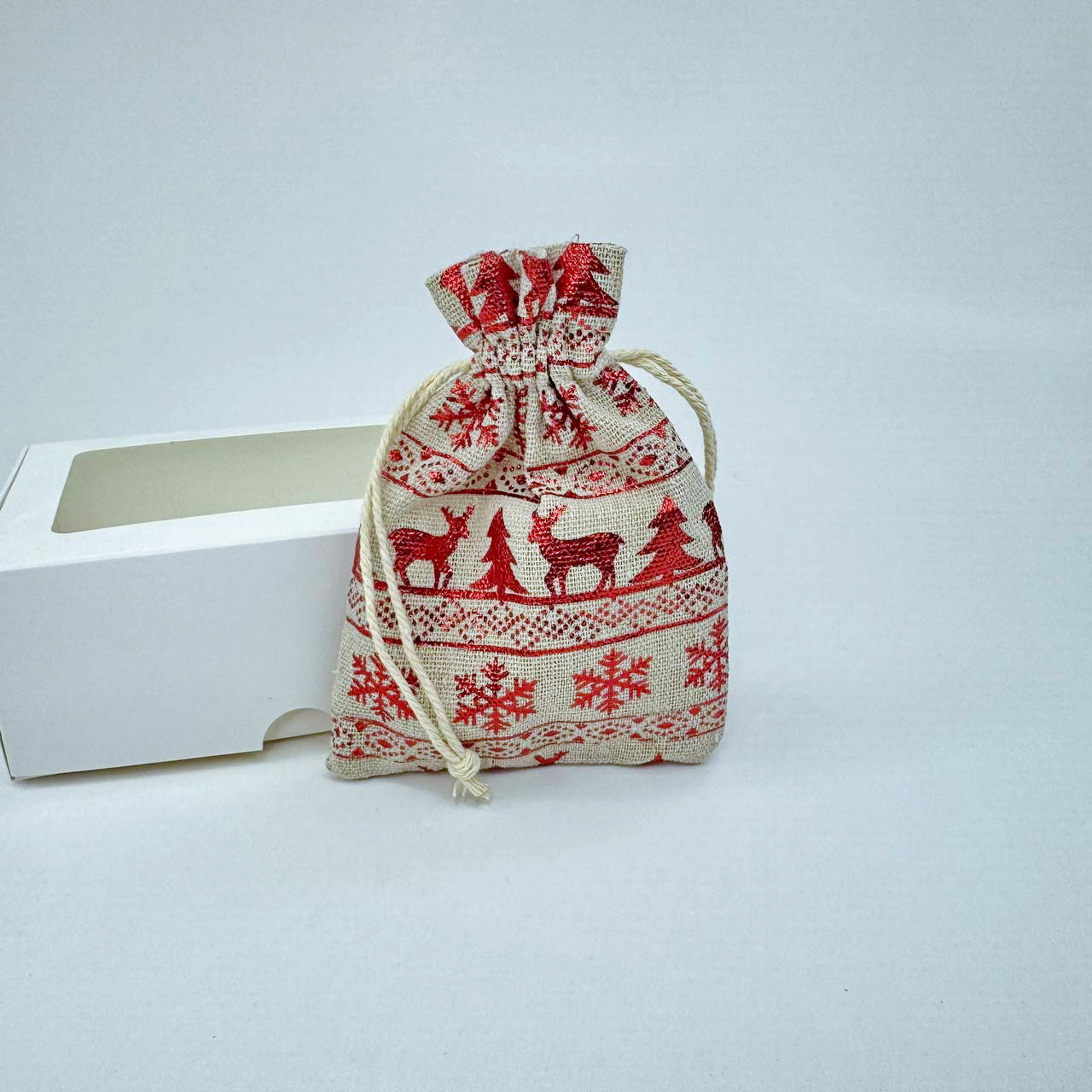 Подарункові мішечки, 10*14 см, новорічні, фото 1