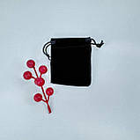 Подарункові мішечки з оксамита, 7*9 см, чорні, фото 2