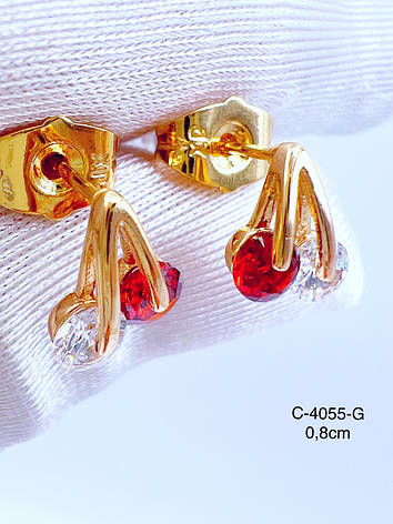 Сережки Xuping позолота, фото 1