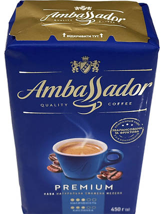 Кава мелена Ambassador Premium 450 г, фото 1