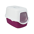 Туалет Trixie для котів Vico закритий пластик фіолетовий/білий 40х40х56см, фото 2