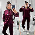 Костюм кофта і штани Матеріал: турецький велюр плюш Мод: 771-988 Кольори: графітовий, смарагд, бордо, фото 8