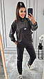 Костюм кофта і штани Матеріал: турецький велюр плюш Мод: 771-988 Кольори: графітовий, смарагд, бордо, фото 4