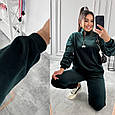 Костюм кофта і штани Матеріал: турецький велюр плюш Мод: 771-988 Кольори: графітовий, смарагд, бордо, фото 6