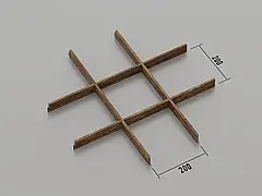 Підвісна стеля Грильято 200*200 Темне дерево