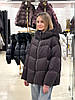 Пуховик жіночий Chanevia 25560 SEAL BROWN, фото 2
