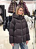 Пуховик жіночий Chanevia 25560 SEAL BROWN, фото 6